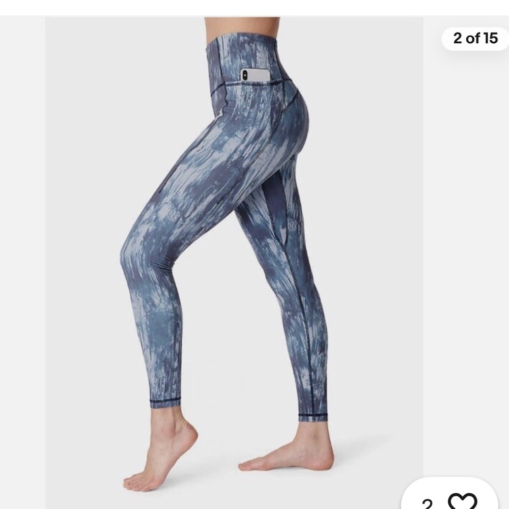 Sweaty Betty Super Soft 7/8 Leggings Blue Streak Tie Dye XS‎ US 8